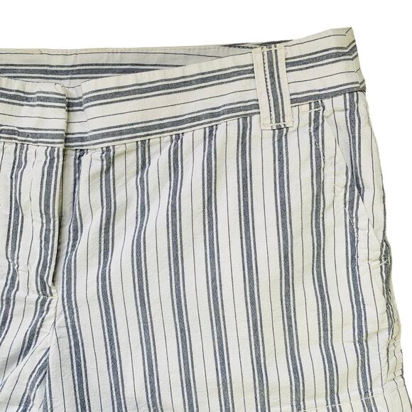 J. Crew Blue Stripe City Fit Shorts Size 10 - Picture 2 of 5